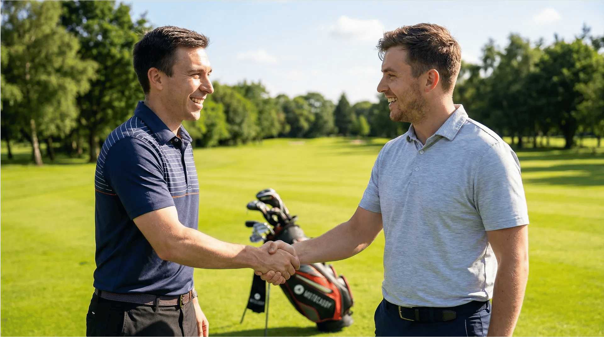 Tadd Bainton on the golf course ready to coach