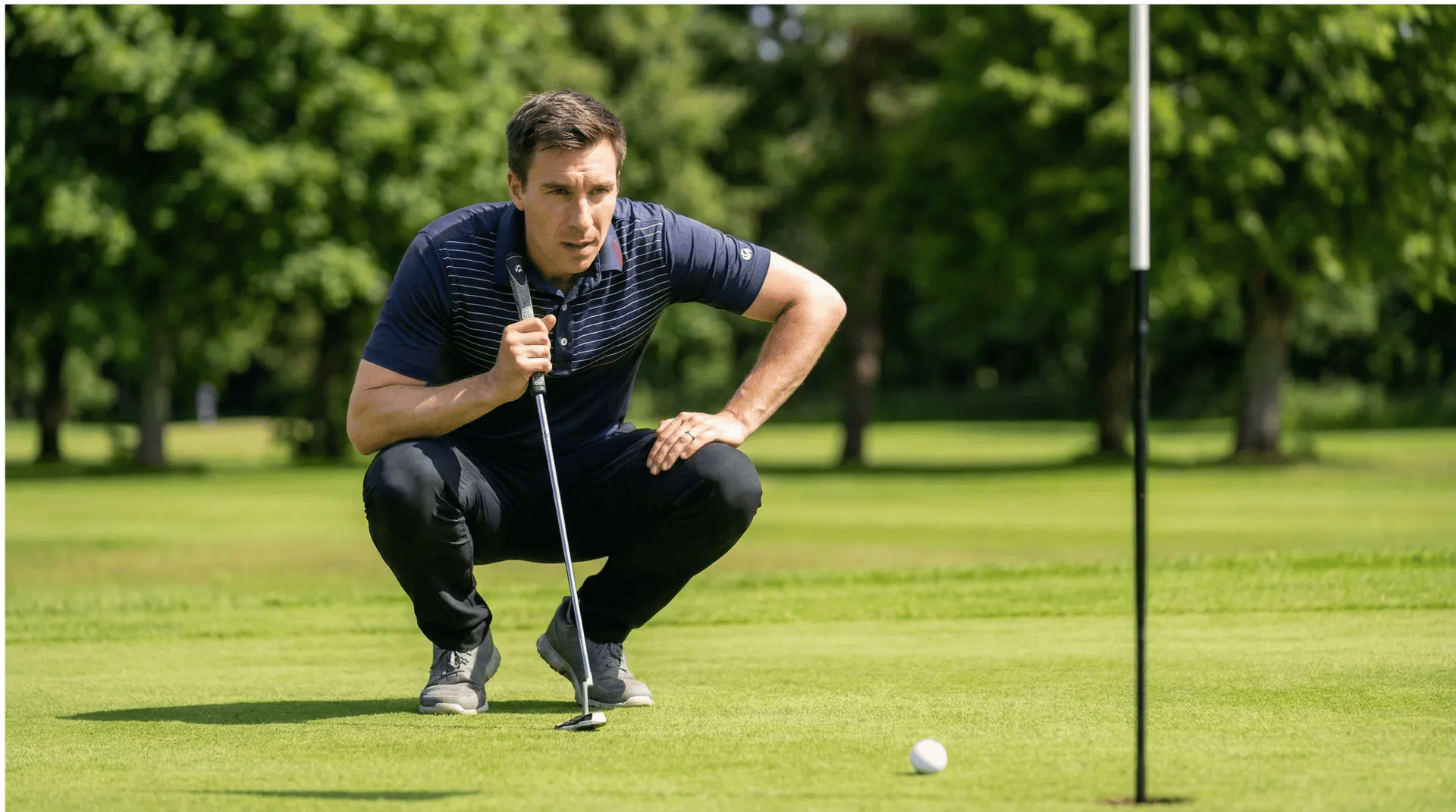 Tadd Bainton putting on the green